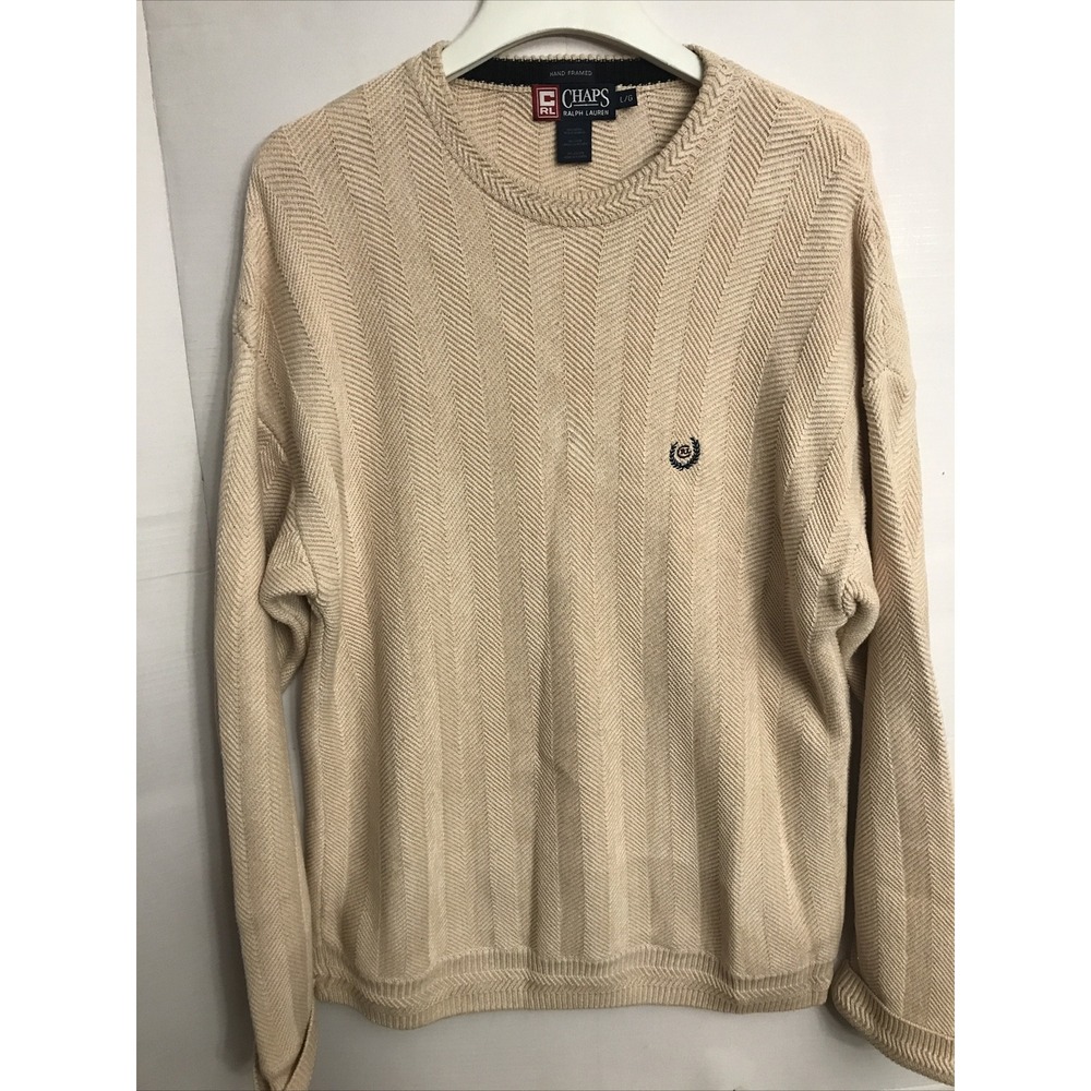 Ralph Lauren‎ Chaps Mens Large Hand Framed Cotton vintage sweater